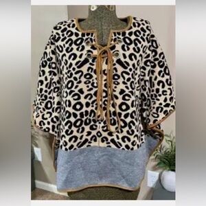 THML Brand New Leopard Poncho